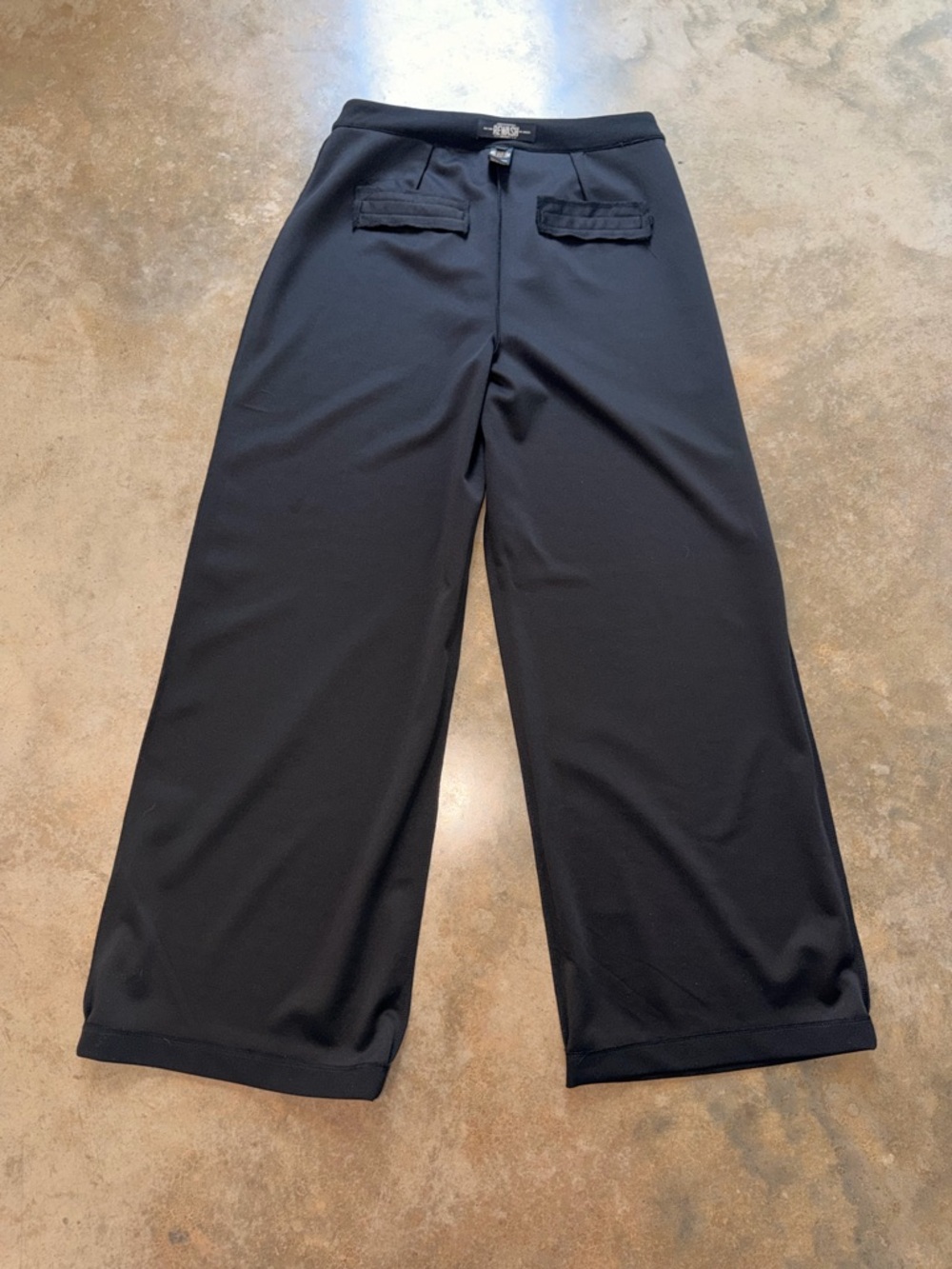 Black Wide Leg Dress Pants High Rise Flare Size 25 Work Career - Picture 13 of 14